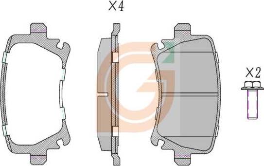 GAMA GA20607 - Kit de plaquettes de frein, frein à disque cwaw.fr