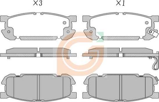 GAMA GA20634 - Kit de plaquettes de frein, frein à disque cwaw.fr