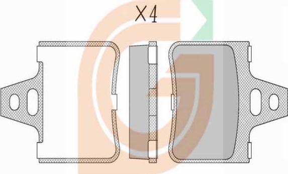 GAMA GA20624 - Kit de plaquettes de frein, frein à disque cwaw.fr