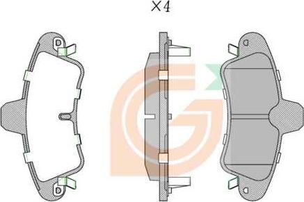 GAMA GA20620 - Kit de plaquettes de frein, frein à disque cwaw.fr