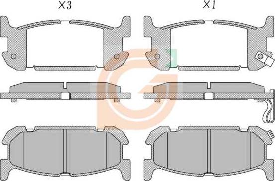 GAMA GA20627 - Kit de plaquettes de frein, frein à disque cwaw.fr