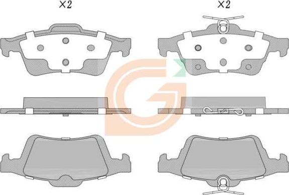 GAMA GA20045 - Kit de plaquettes de frein, frein à disque cwaw.fr