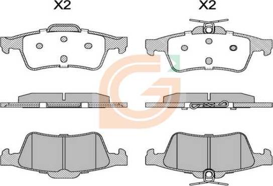 GAMA GA20046 - Kit de plaquettes de frein, frein à disque cwaw.fr