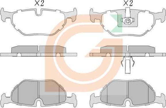 GAMA GA20043 - Kit de plaquettes de frein, frein à disque cwaw.fr