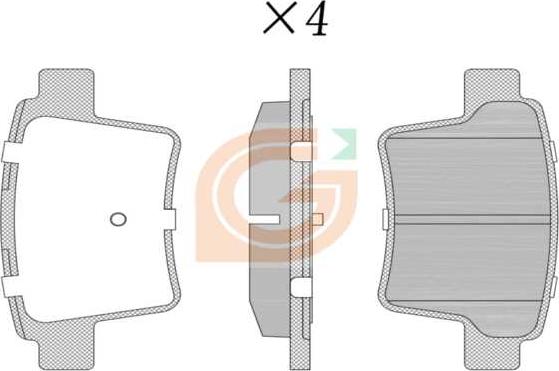 GAMA GA20042 - Kit de plaquettes de frein, frein à disque cwaw.fr