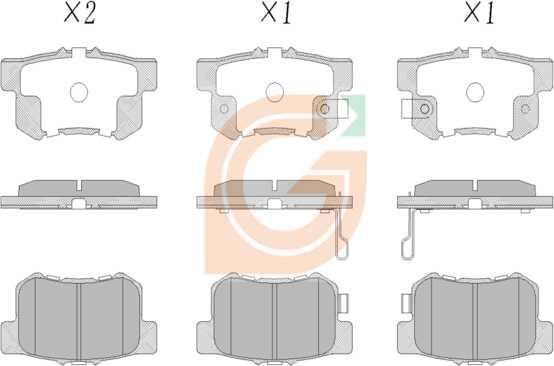 GAMA GA20058 - Kit de plaquettes de frein, frein à disque cwaw.fr