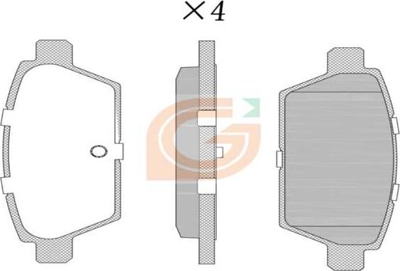 GAMA GA20053 - Kit de plaquettes de frein, frein à disque cwaw.fr