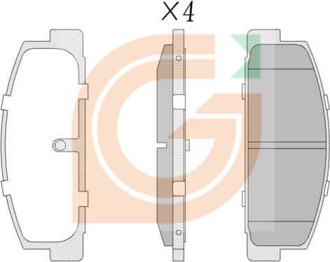 GAMA GA20052 - Kit de plaquettes de frein, frein à disque cwaw.fr