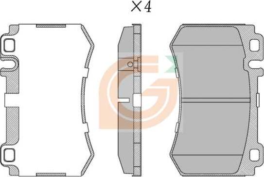 GAMA GA20669 - Kit de plaquettes de frein, frein à disque cwaw.fr