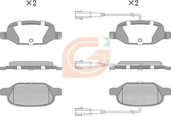 GAMA GA20001 - Kit de plaquettes de frein, frein à disque cwaw.fr