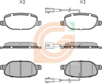 GAMA GA20003 - Kit de plaquettes de frein, frein à disque cwaw.fr