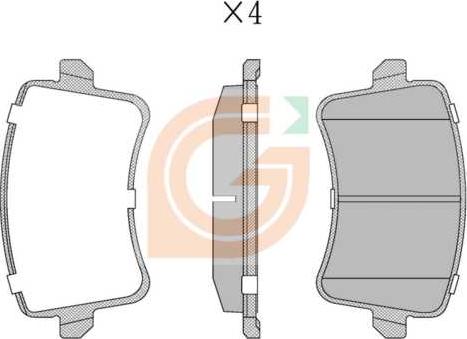 GAMA GA20016 - Kit de plaquettes de frein, frein à disque cwaw.fr