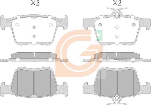 GAMA GA20011 - Kit de plaquettes de frein, frein à disque cwaw.fr