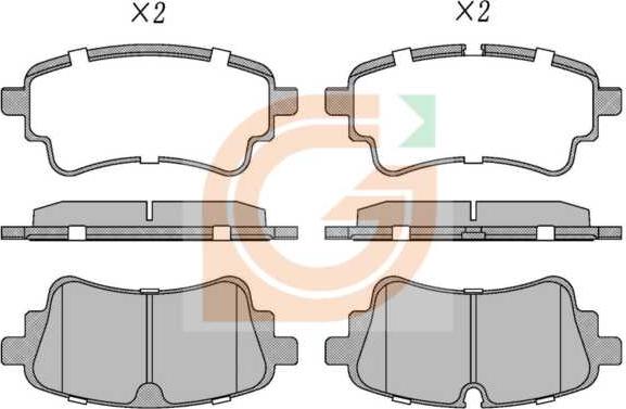 GAMA GA20018 - Kit de plaquettes de frein, frein à disque cwaw.fr