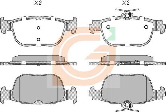 GAMA GA20013 - Kit de plaquettes de frein, frein à disque cwaw.fr