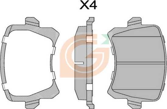 GAMA GA20023 - Kit de plaquettes de frein, frein à disque cwaw.fr