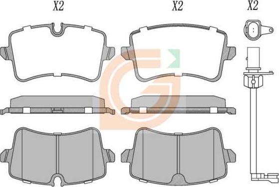 GAMA GA20022 - Kit de plaquettes de frein, frein à disque cwaw.fr