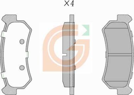 GAMA GA20193 - Kit de plaquettes de frein, frein à disque cwaw.fr