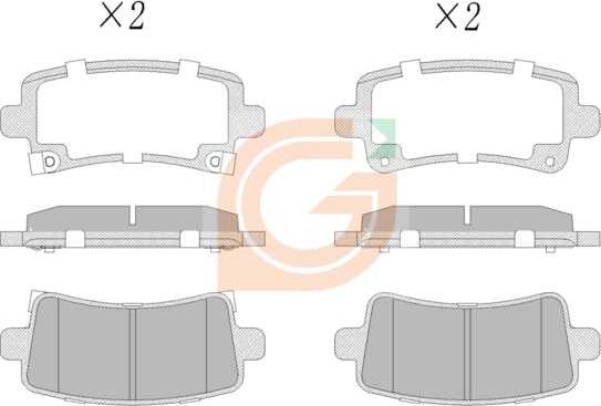 GAMA GA20197 - Kit de plaquettes de frein, frein à disque cwaw.fr