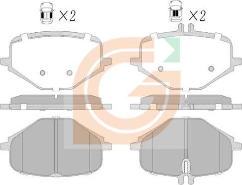 GAMA GA20141 - Kit de plaquettes de frein, frein à disque cwaw.fr