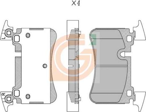 GAMA GA20135 - Kit de plaquettes de frein, frein à disque cwaw.fr