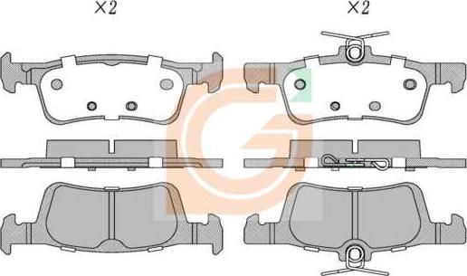 GAMA GA20709 - Kit de plaquettes de frein, frein à disque cwaw.fr