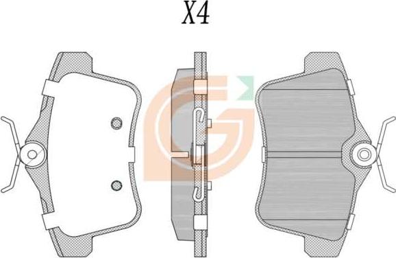 GAMA GA20172 - Kit de plaquettes de frein, frein à disque cwaw.fr