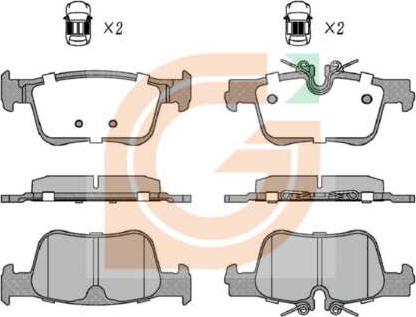 GAMA GA20860 - Kit de plaquettes de frein, frein à disque cwaw.fr