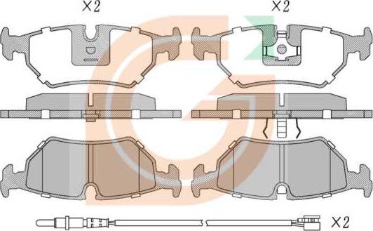 GAMA GA20807 - Kit de plaquettes de frein, frein à disque cwaw.fr