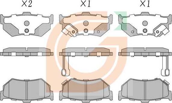 GAMA GA20881 - Kit de plaquettes de frein, frein à disque cwaw.fr