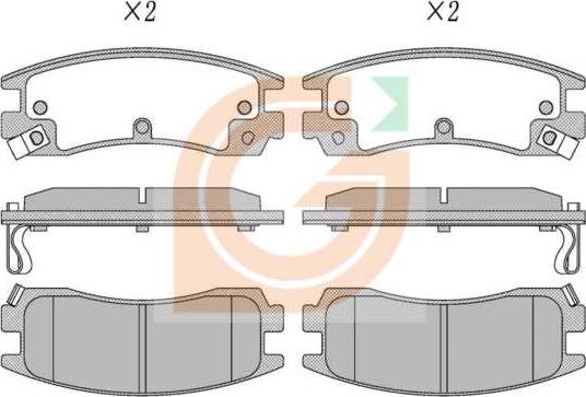 GAMA GA20831 - Kit de plaquettes de frein, frein à disque cwaw.fr