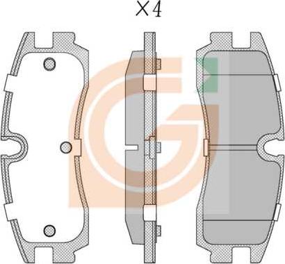 GAMA GA20833 - Kit de plaquettes de frein, frein à disque cwaw.fr