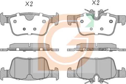 GAMA GA20822 - Kit de plaquettes de frein, frein à disque cwaw.fr