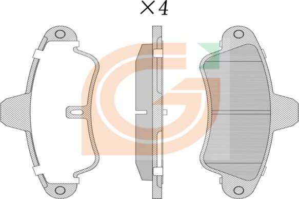 GAMA GA20875 - Kit de plaquettes de frein, frein à disque cwaw.fr