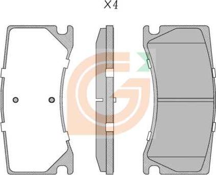 GAMA GA20393 - Kit de plaquettes de frein, frein à disque cwaw.fr