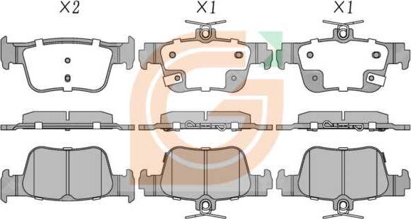 GAMA GA20358 - Kit de plaquettes de frein, frein à disque cwaw.fr