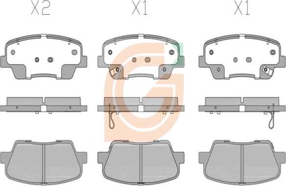 GAMA GA20360 - Kit de plaquettes de frein, frein à disque cwaw.fr