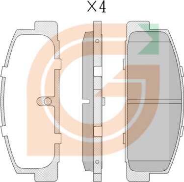 GAMA GA20363 - Kit de plaquettes de frein, frein à disque cwaw.fr