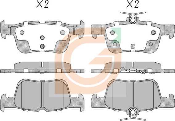 GAMA GA20304 - Kit de plaquettes de frein, frein à disque cwaw.fr