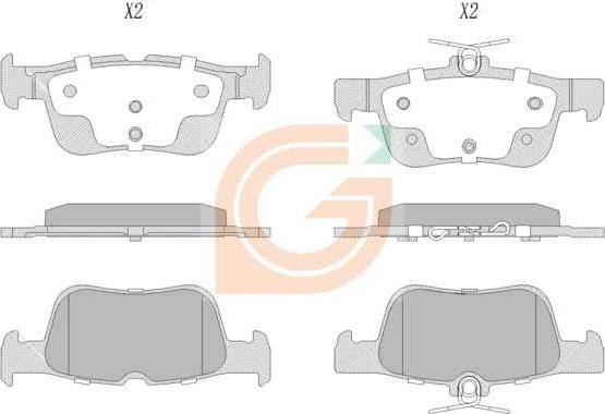 GAMA GA20307 - Kit de plaquettes de frein, frein à disque cwaw.fr