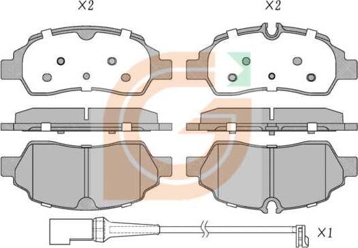 GAMA GA20315 - Kit de plaquettes de frein, frein à disque cwaw.fr