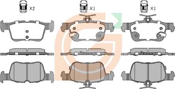 GAMA GA20310 - Kit de plaquettes de frein, frein à disque cwaw.fr