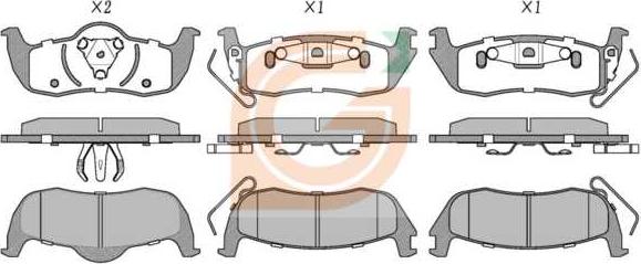 GAMA GA20384 - Kit de plaquettes de frein, frein à disque cwaw.fr