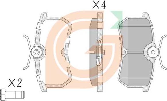 GAMA GA20336 - Kit de plaquettes de frein, frein à disque cwaw.fr