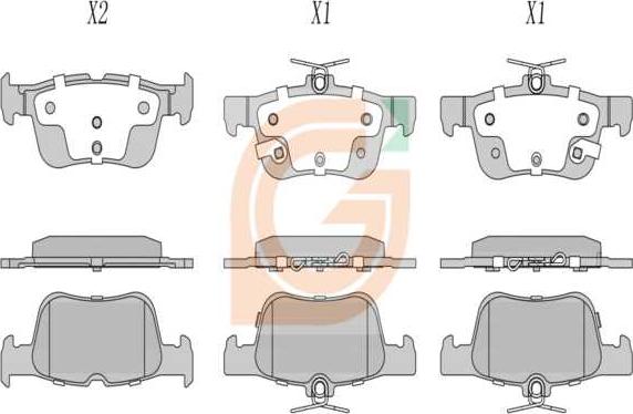 GAMA GA20338 - Kit de plaquettes de frein, frein à disque cwaw.fr