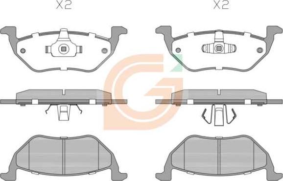 GAMA GA20337 - Kit de plaquettes de frein, frein à disque cwaw.fr