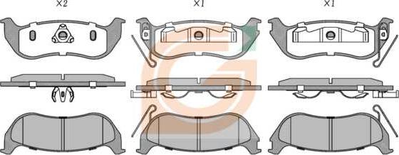 GAMA GA20379 - Kit de plaquettes de frein, frein à disque cwaw.fr