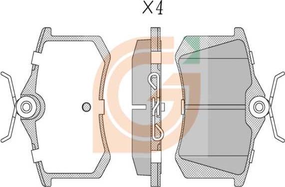 GAMA GA20375 - Kit de plaquettes de frein, frein à disque cwaw.fr