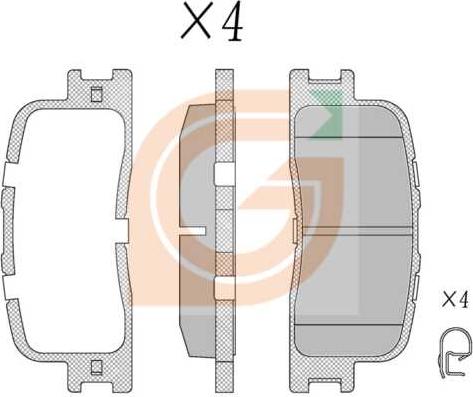 GAMA GA20291 - Kit de plaquettes de frein, frein à disque cwaw.fr