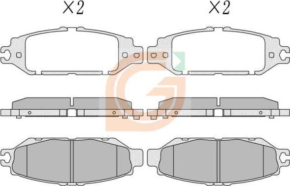 GAMA GA20293 - Kit de plaquettes de frein, frein à disque cwaw.fr